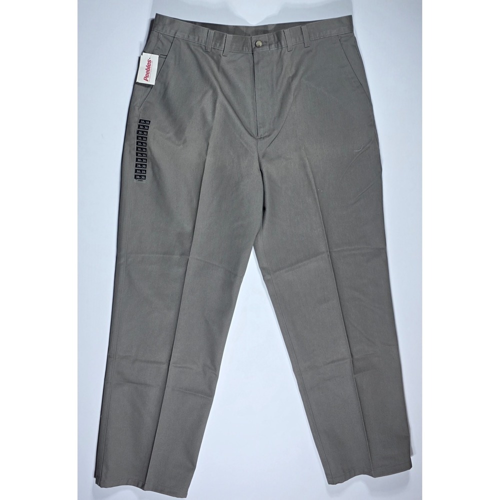 Haggar Men's Pure Cotton Flat Front Chino Pants Olive Green 38x29
